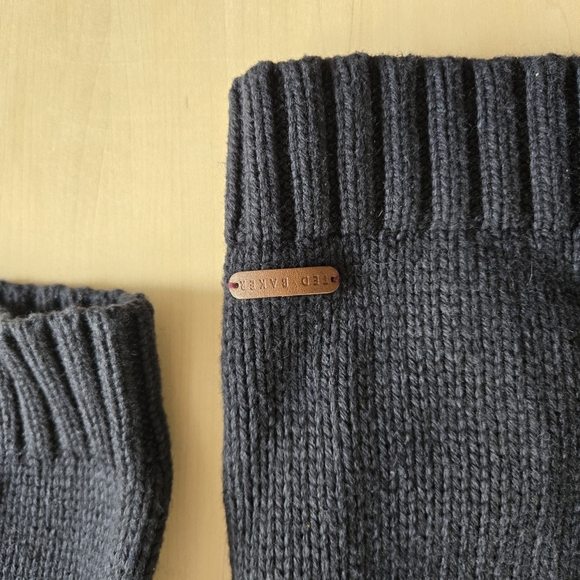 Ted Baker Navy Zip Up Sweater - Picture 8 of 13